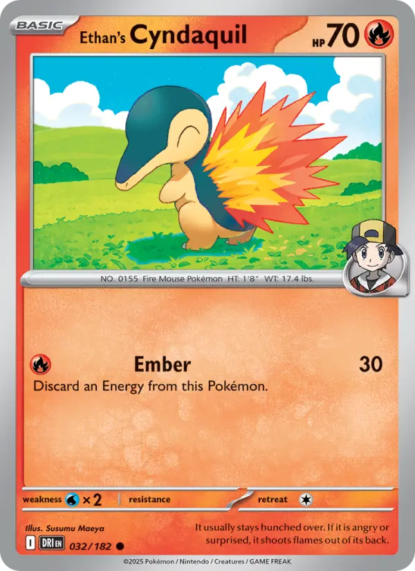 Ethan's Cyndaquil, Pokémon card