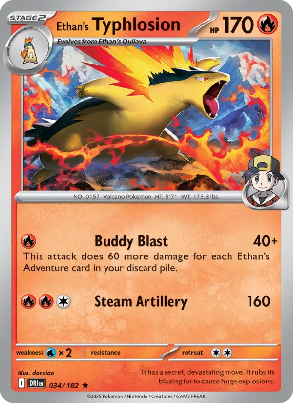 Ethan's Typhlosion, Pokémon card