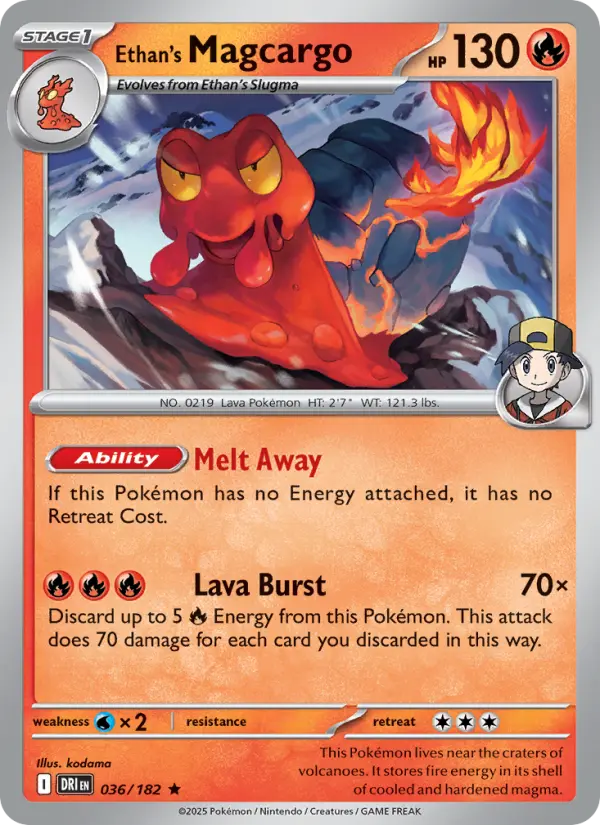 Ethan's Magcargo, Pokémon card