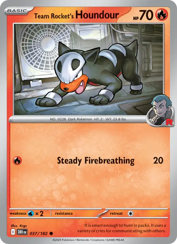 Team Rocket's Houndour, Pokémon card