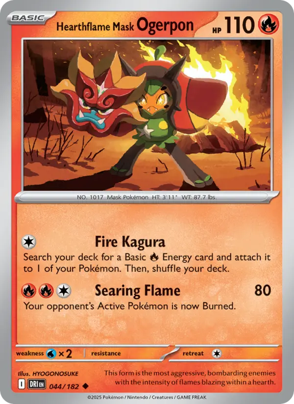 Hearthflame Mask Ogerpon, Pokémon card