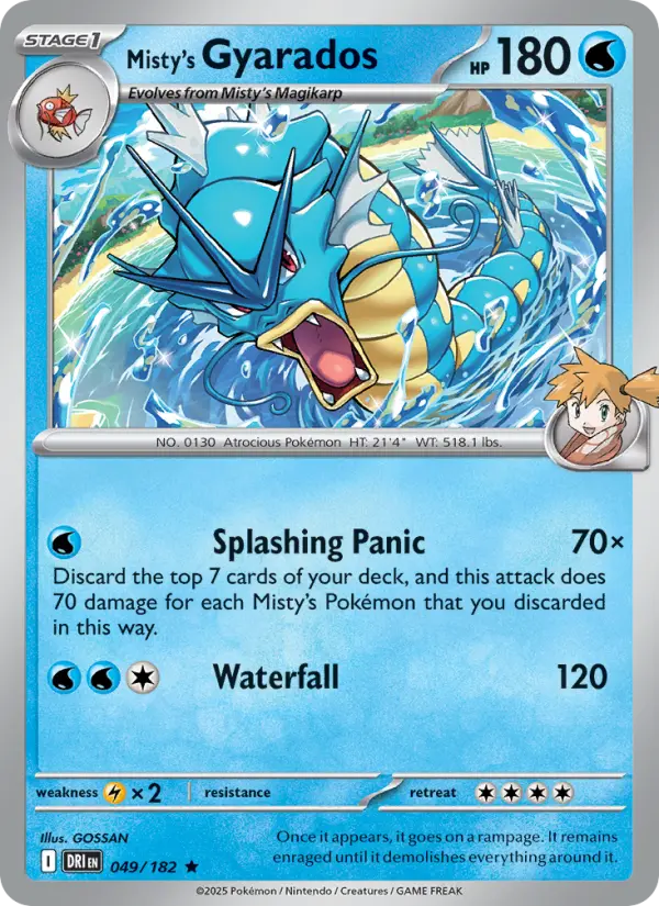 Misty's Gyarados, Pokémon card
