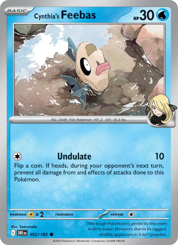 Cynthia's Feebas, Pokémon card