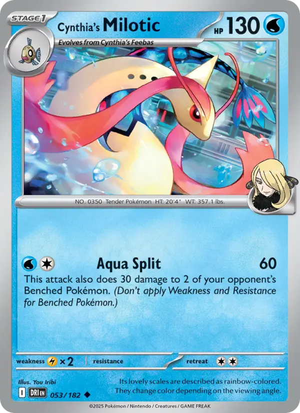 Cynthia's Milotic, Pokémon card