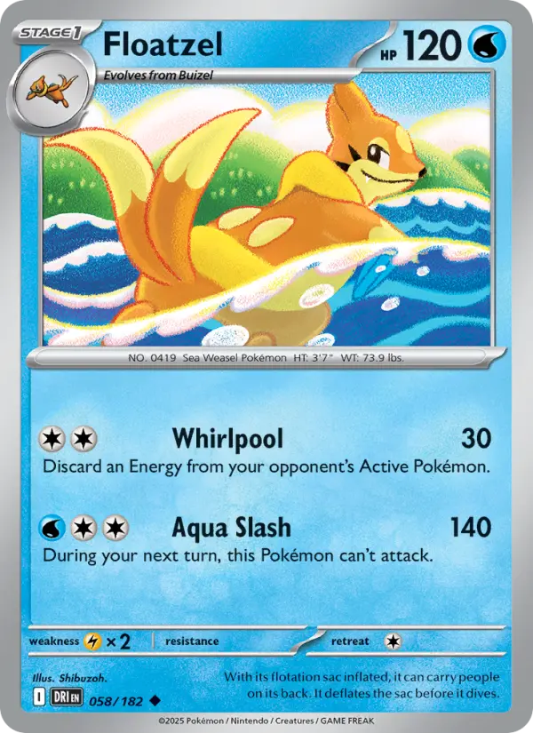 Floatzel, Pokémon card