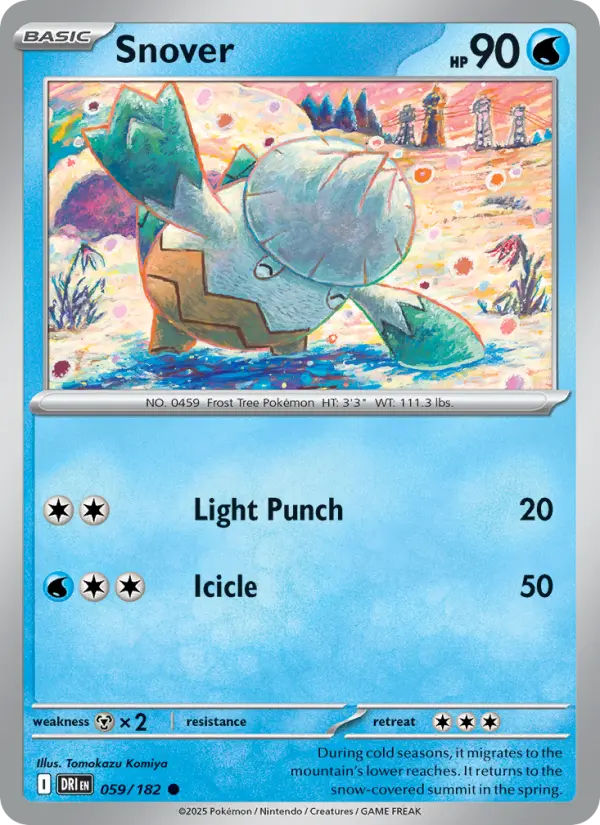 Snover, Pokémon card