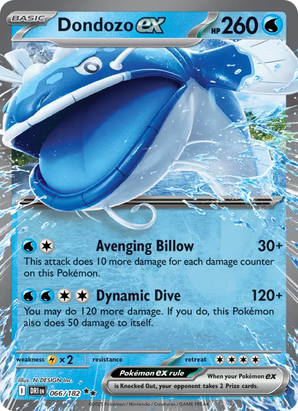 Dondozo ex, Pokémon card