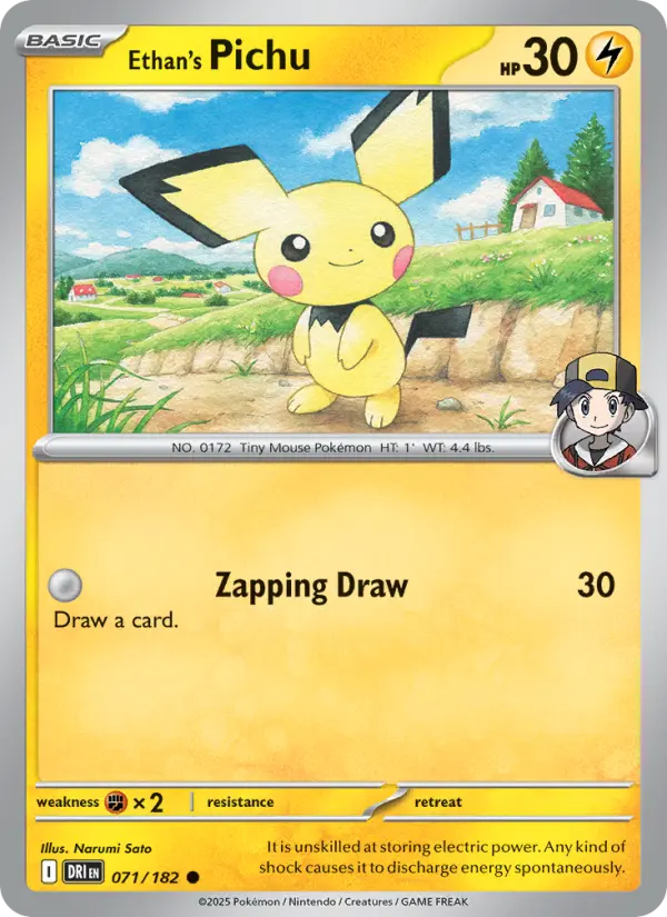 Ethan's Pichu, Pokémon card