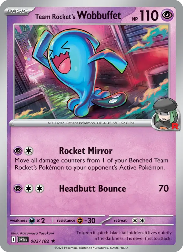 Team Rocket's Wobbuffet, Pokémon card