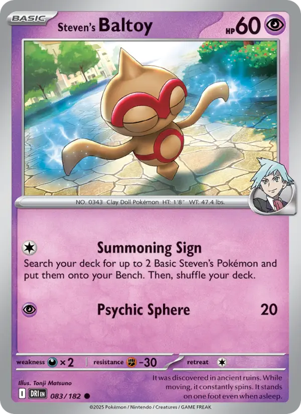 Steven's Baltoy, Pokémon card
