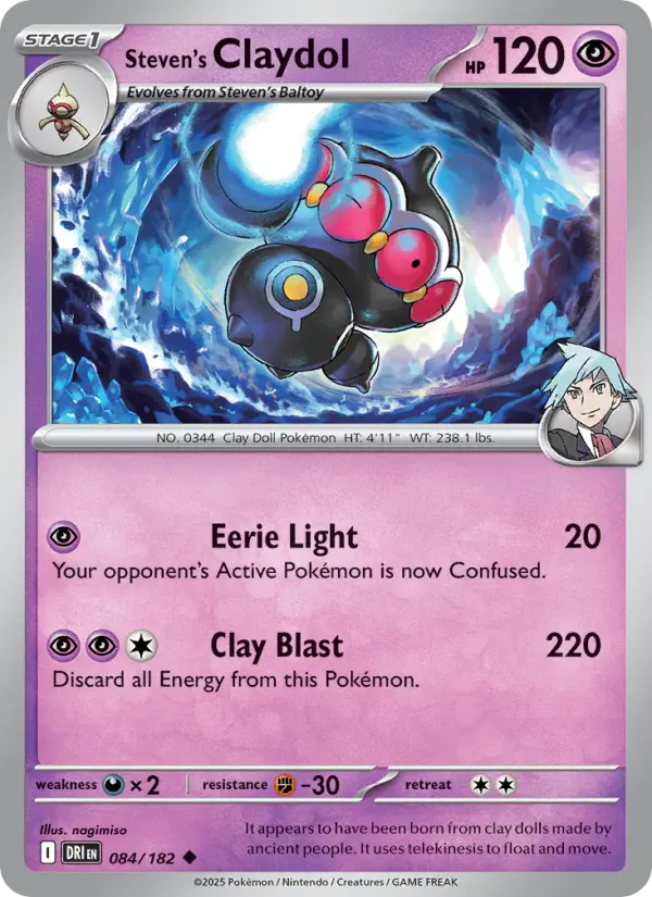 Steven's Claydol, Pokémon card