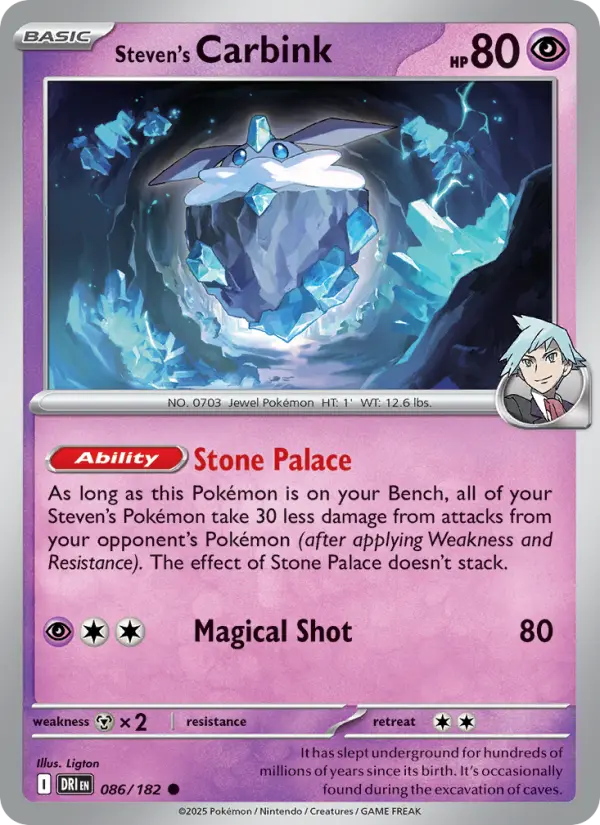 Steven's Carbink, Pokémon card