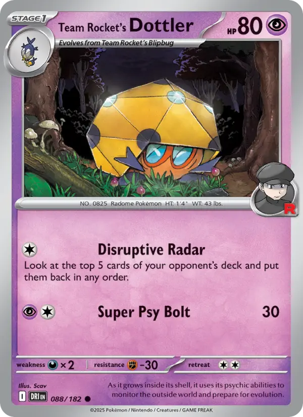 Team Rocket's Dottler, Pokémon card