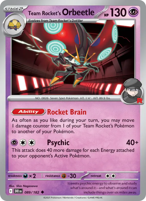 Team Rocket's Orbeetle, Pokémon card