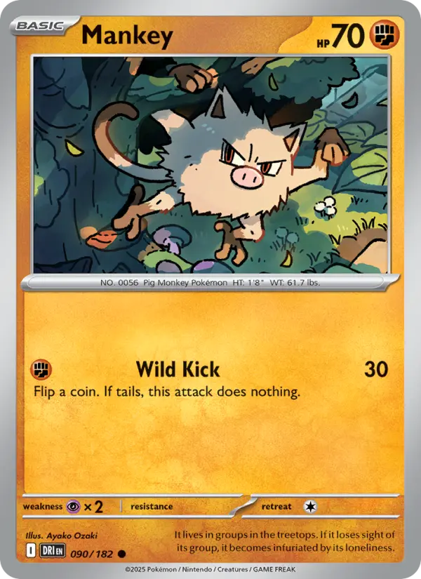 Mankey, Pokémon card