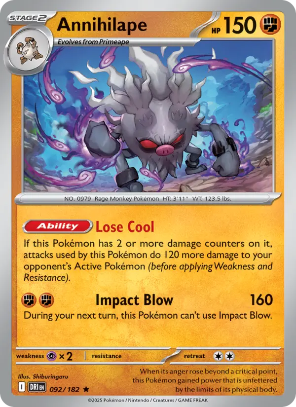 Annihilape, Pokémon card