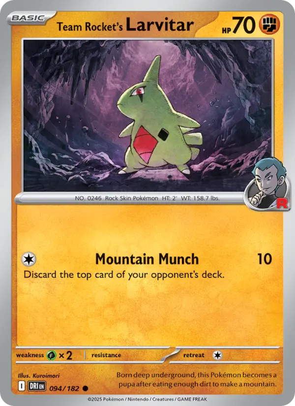 Team Rocket's Larvitar, Pokémon card