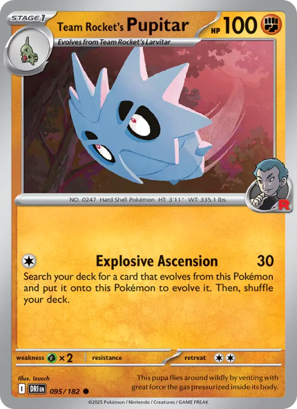 Team Rocket's Pupitar, Pokémon card