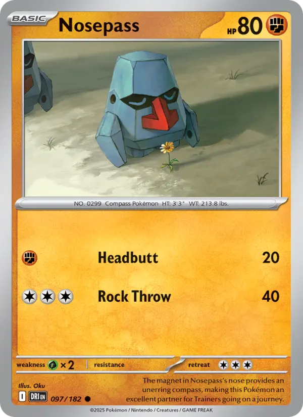 Nosepass, Pokémon card