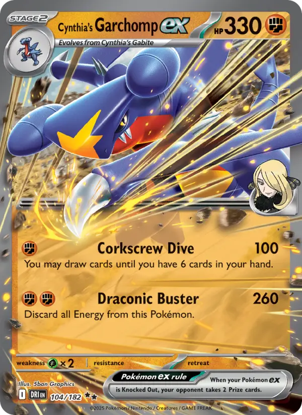 Cynthia's Garchomp ex, Pokémon card