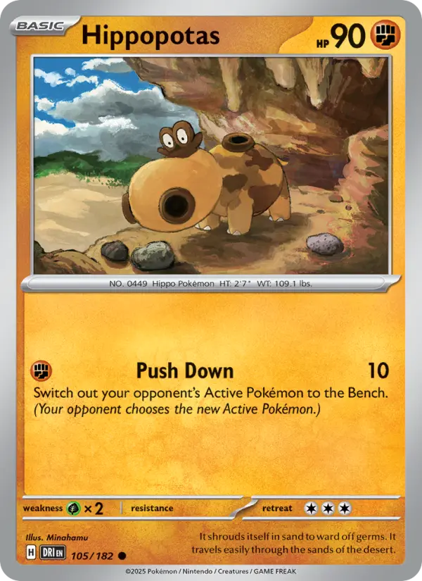 Hippopotas, Pokémon card