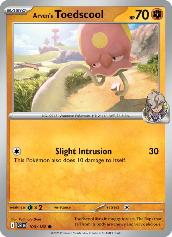 Arven's Toedscool, Pokémon card