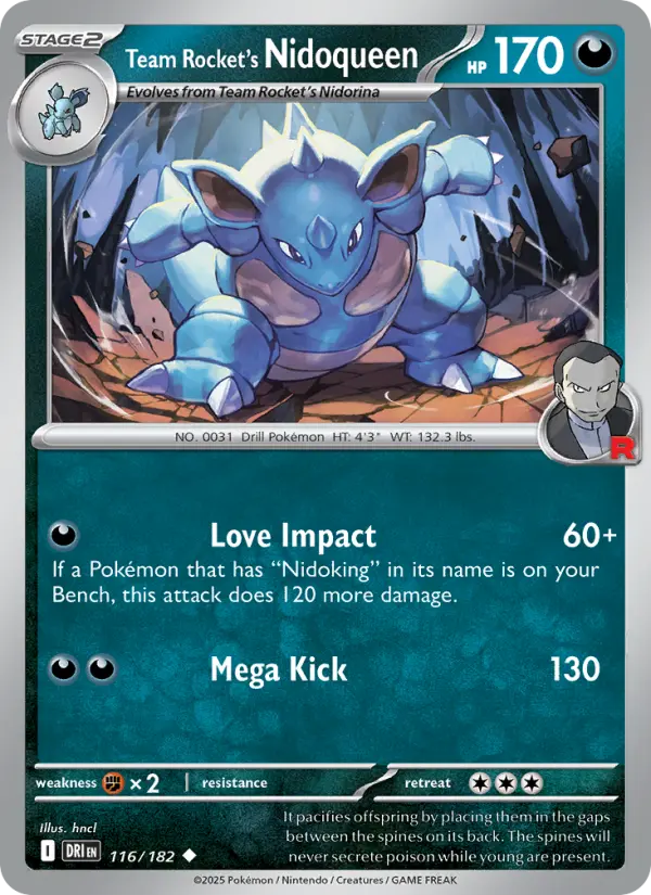 Team Rocket's Nidoqueen, Pokémon card