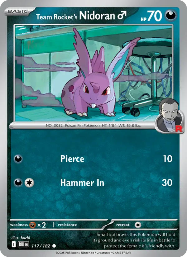Team Rocket's Nidoran♂, Pokémon card