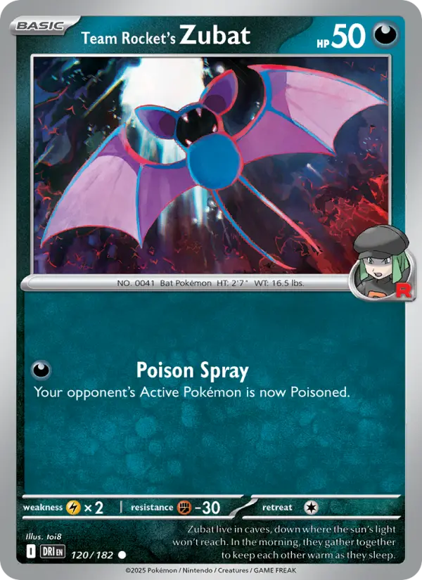 Team Rocket's Zubat, Pokémon card