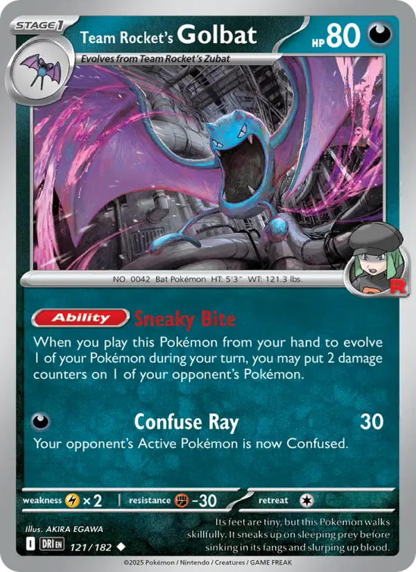 Team Rocket's Golbat, Pokémon card