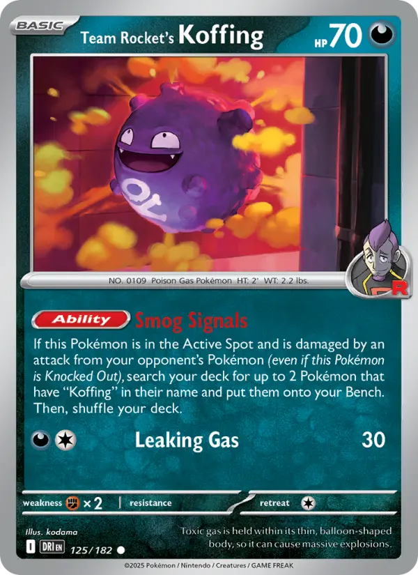 Team Rocket's Koffing, Pokémon card