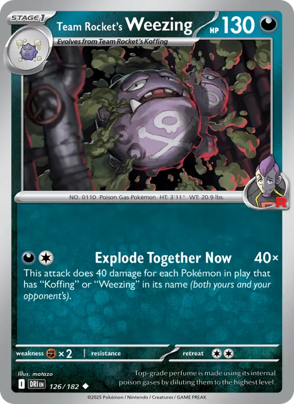 Team Rocket's Weezing, Pokémon card
