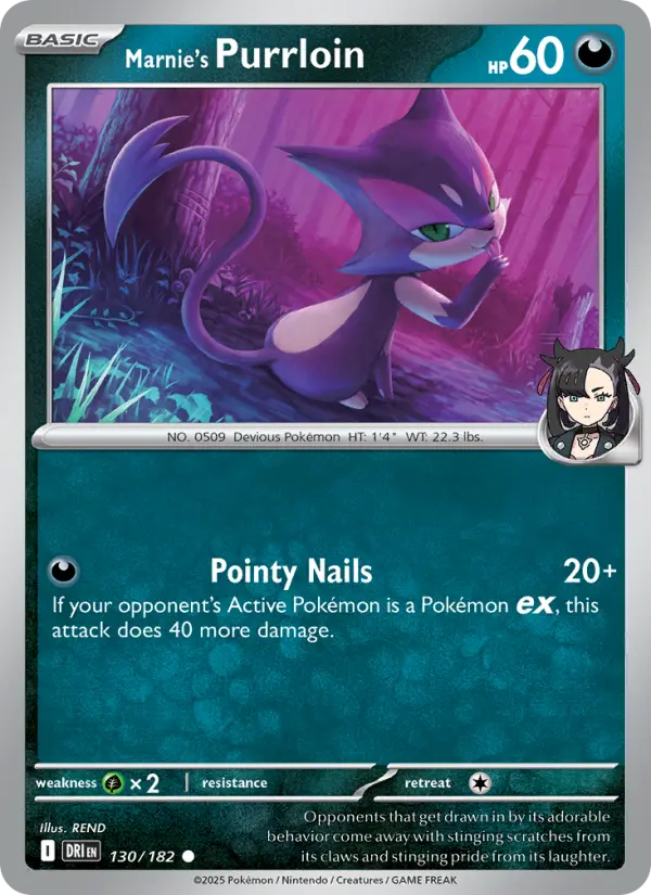 Marnie's Purrloin, Pokémon card