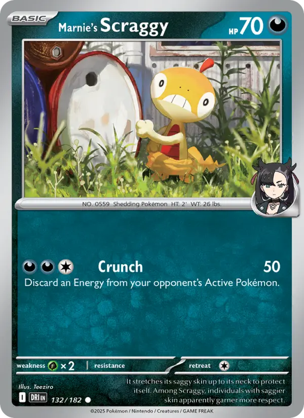 Marnie's Scraggy, Pokémon card