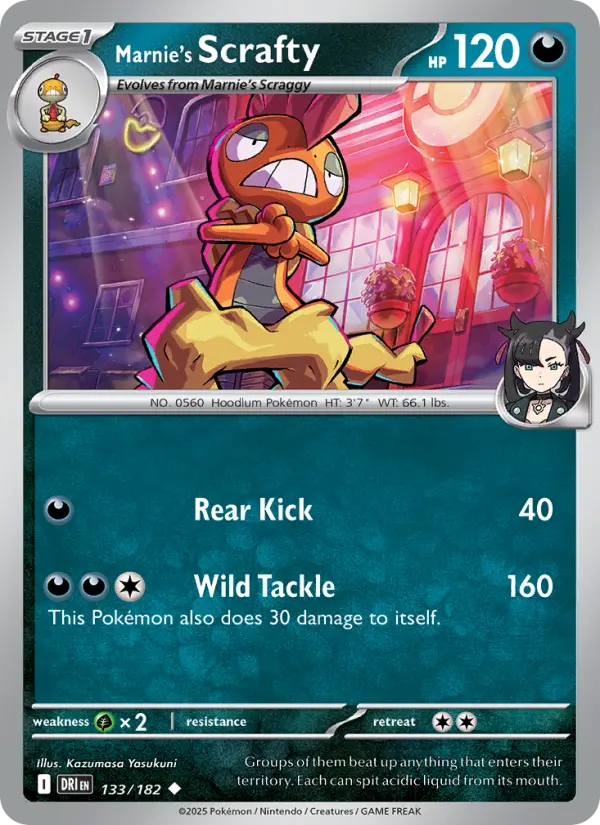 Marnie's Scrafty, Pokémon card