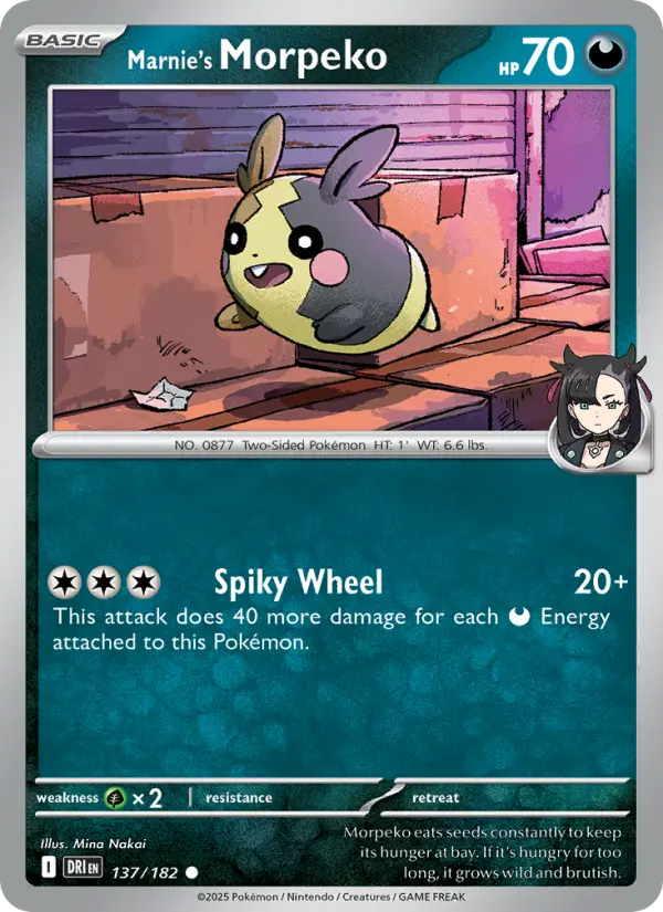 Marnie's Morpeko, Pokémon card