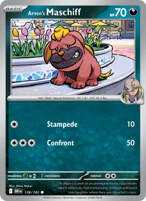 Arven's Maschiff, Pokémon card