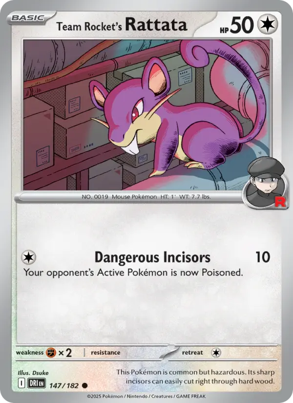 Team Rocket's Rattata, Pokémon card