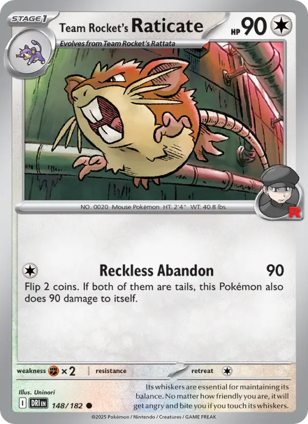 Team Rocket's Raticate, Pokémon card