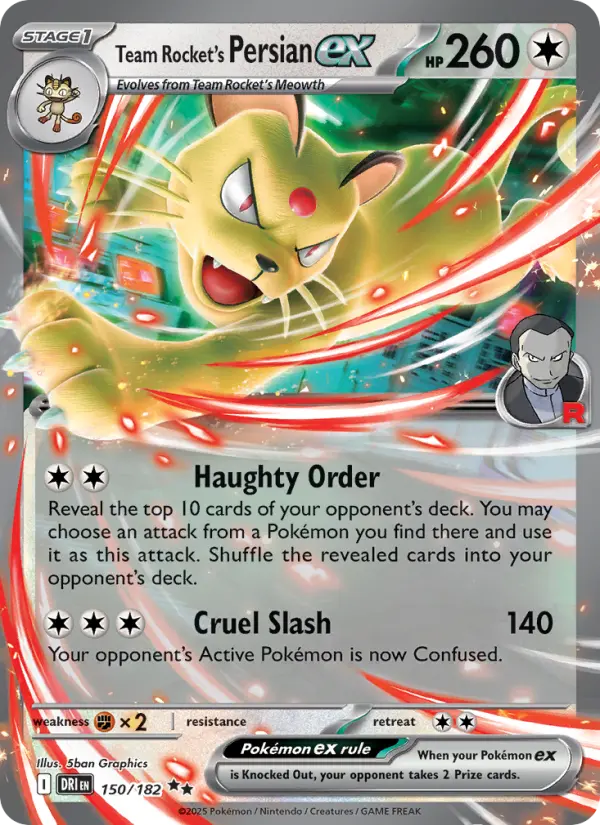 Team Rocket's Persian ex, Pokémon card