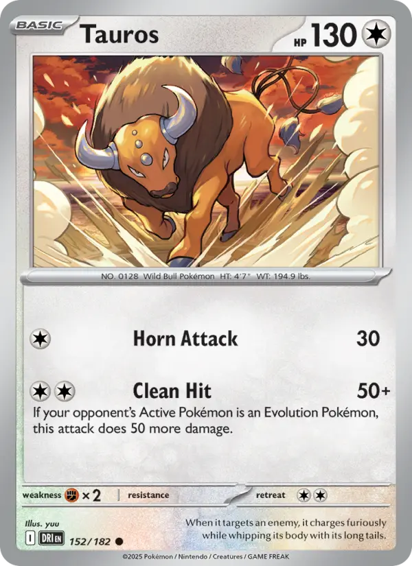 Tauros, Pokémon card