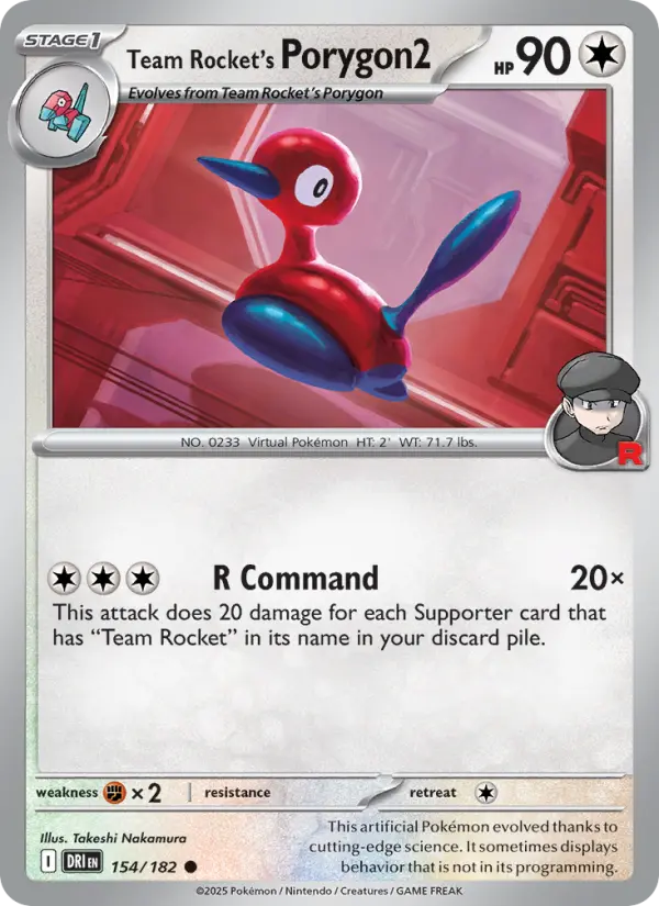 Team Rocket's Porygon2, Pokémon card