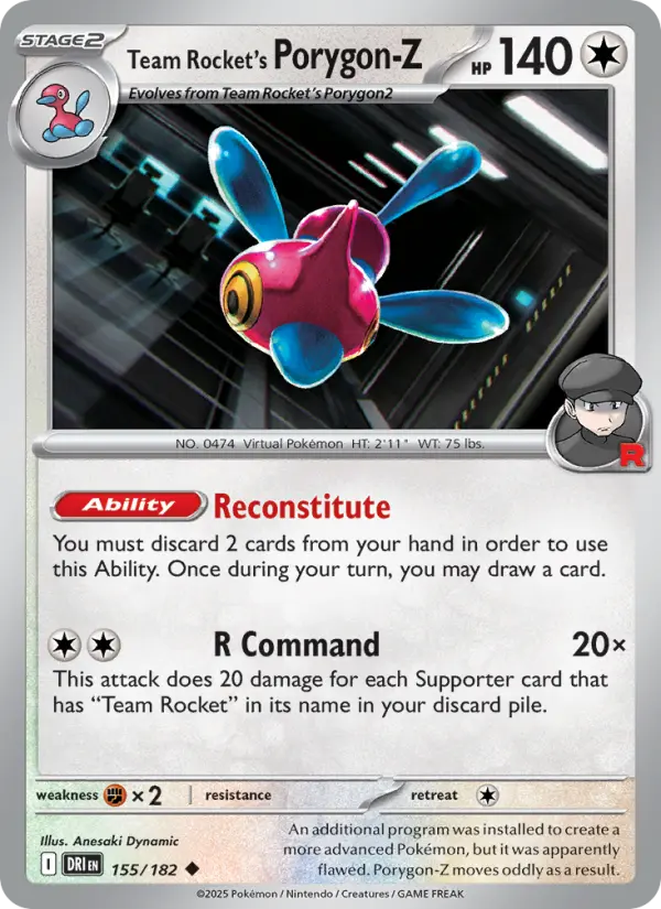Team Rocket's Porygon-Z, Pokémon card
