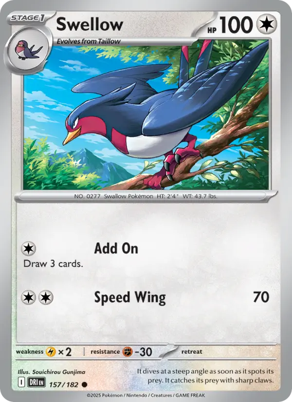 Swellow, Pokémon card