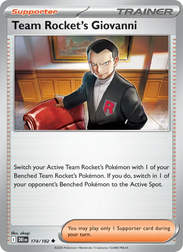 Team Rocket's Giovanni, Pokémon card
