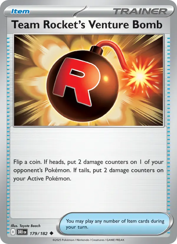 Team Rocket's Venture Bomb, Pokémon card