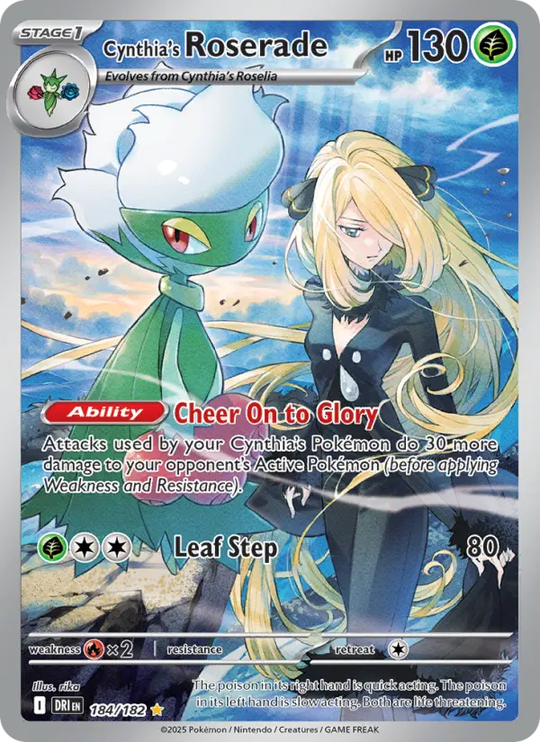Cynthia's Roserade, Pokémon card