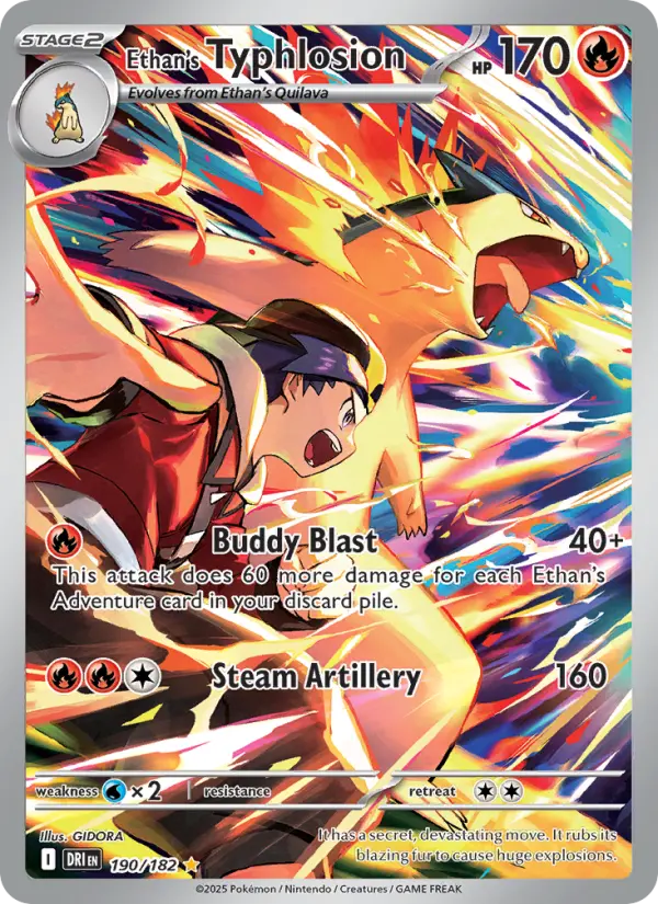Ethan's Typhlosion, Pokémon card