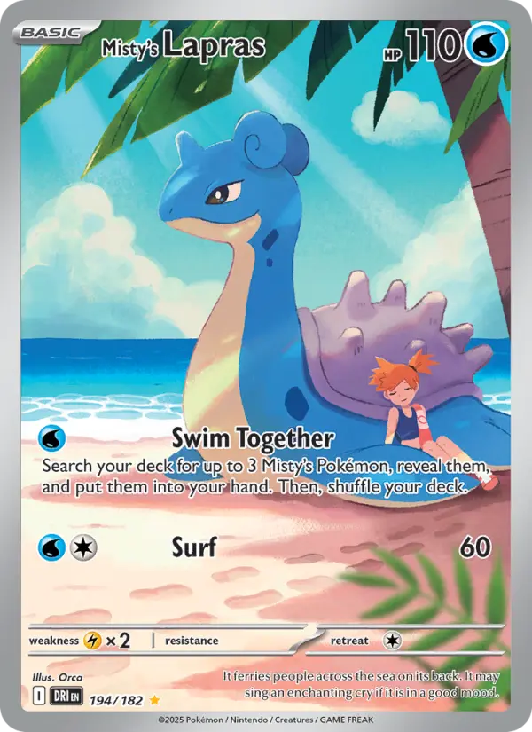 Misty's Lapras, Pokémon card