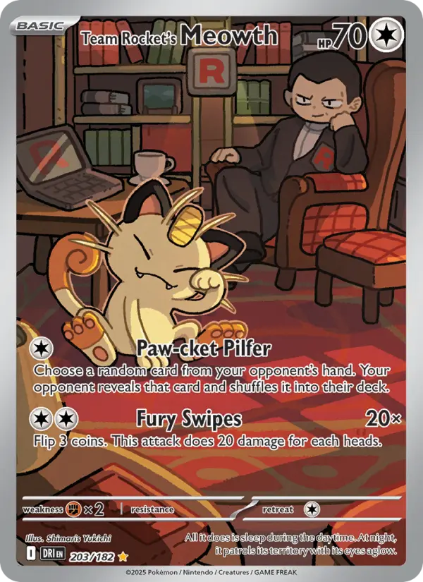 Team Rocket's Meowth, Pokémon card